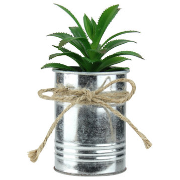 6" Green Tropical Artificial Mini Potted Plant