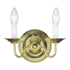 Livex Lighting 2 Light Polished Brass Wall Sconce - 5018-02