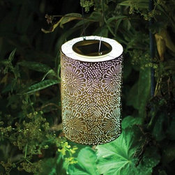Solar Lacy Lantern Cylinder - Outdoor Decor