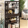 Convenience Concepts Oxford Five-Tier Bookcase with Drawer in Espresso Wood