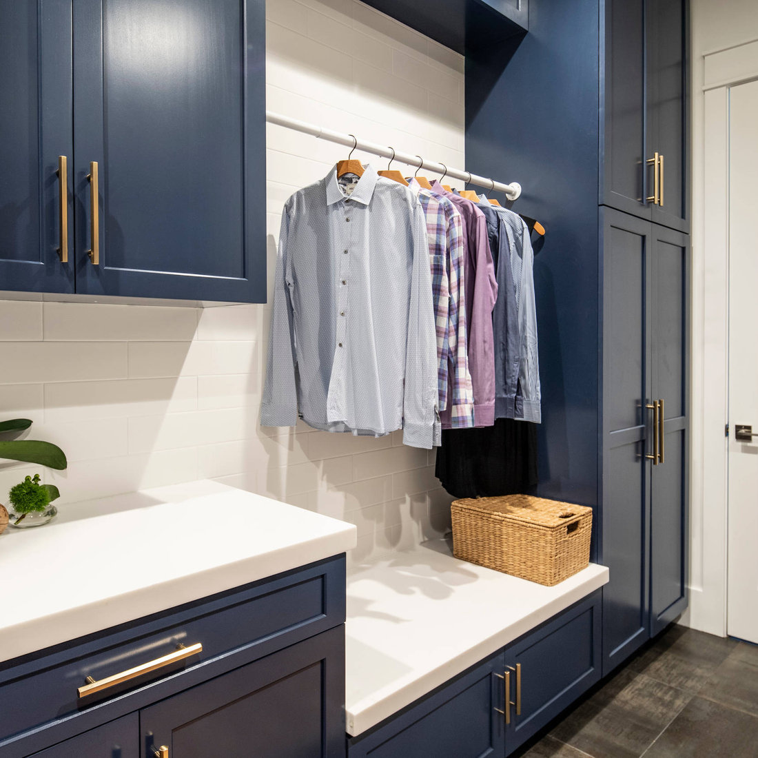 Transitional Elegance Laundry Room