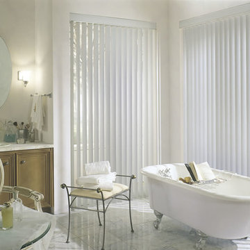 Bathroom Window Coverings - 3 1/2 Vertical Blinds