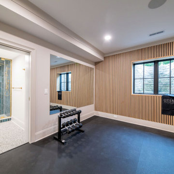 Art Deco-Inspired Basement, Pool, and Cabana