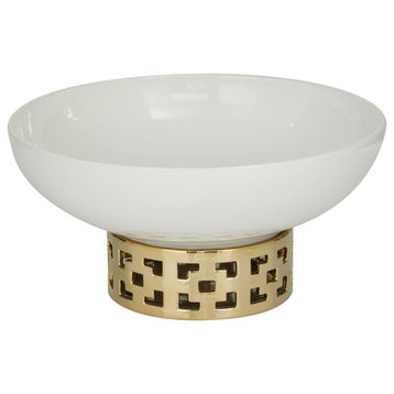 Glam White Ceramic Decorative Bowl 560942
