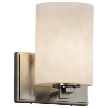 Clouds Era, Wall Sconce, Cylinder/Flat, Nickel, Clouds, LED