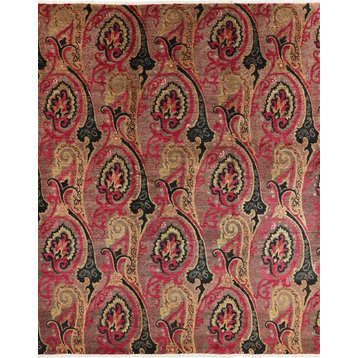 Suzani Collection Oriental 8'x10' Hand Knotted Peshawar Wool Rug, MC245-P3808