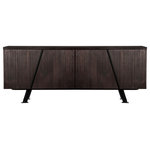 Armen Living - Pirate Brown Acacia Sideboard Cabinet - Immerse your home into mid-century aesthetics with the Armen Living Pirate Brown Acacia Sideboard Cabinet. This sideboard features a durable mixed wood frame with smooth Acacia wood finish, tapered wood leg base, a spacious shelf on both sides, and 2 drawers on each side with soft close function. Pirate features an abundance of storage for your silverware, dishes, and other dining room finery. Boasting a mid-century modern style this sideboard features a solid construction with a pleasing look and practical functionality. Perfect as a sideboard, credenza, buffet cabinet or display stand and can also accommodates flat-screen TVs up to 60&rdquo; wide as a living room or lounge area TV stand. This item is a part of the Armen Living Pirate collection but can be mixed and match in any rustic or modern style home.