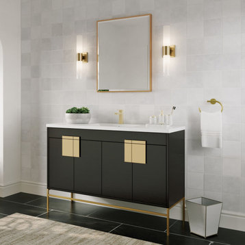 The Lockhart Bathroom Vanity, Black, 48", Single Sink, Freestanding