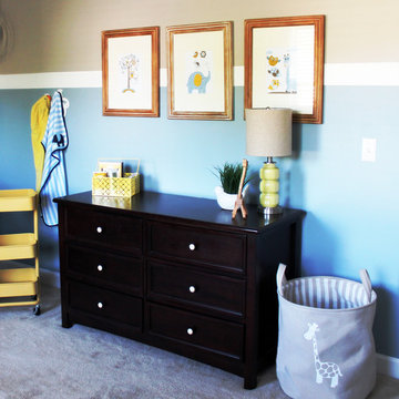 Baby Boy Nursery - Owl Giraffe & Elephant