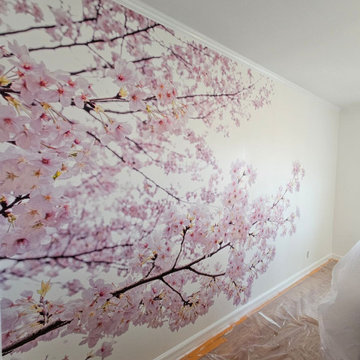 Wallpaper installation Living Room in Seattle