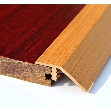 PVC Floor Transition Strip, Tile to Wood Flooring Edge Trim, Doorways Thresholds, Length 100cm/39.4in