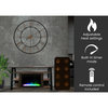 32" Industrial Chic Electric Fireplace Heater With Crystal Display, Walnut