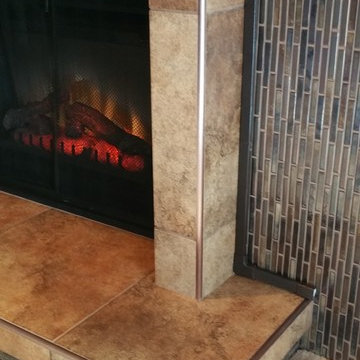 Fireplace Makeover Using Schluter Metal Trim
