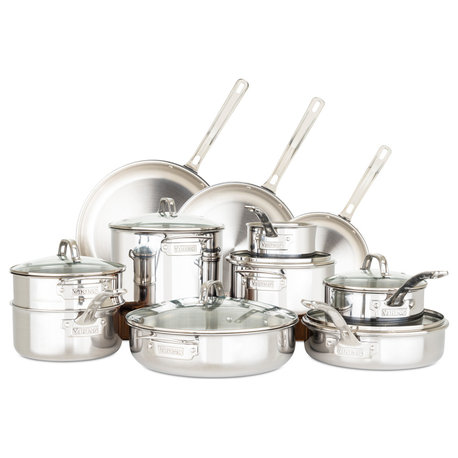 3-Ply 17-Piece Stainless Steel Cookware Set