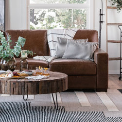 Blue Sun Designs Coffee Table in Distressed Brown - Coffee Tables