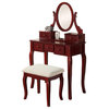 Modern Vanity Set, Wooden Frame & Storage Drawers for Beauty Supplies