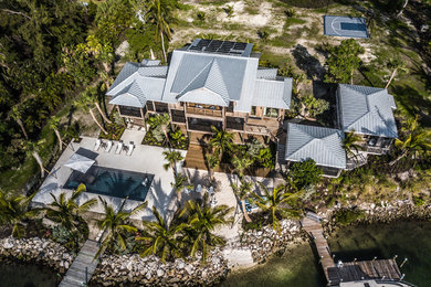 Inspiration for a coastal exterior home remodel in Tampa