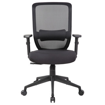 Mid-back Mesh Office Chair With Adjustable Lumbar Support and Armrests, 8196