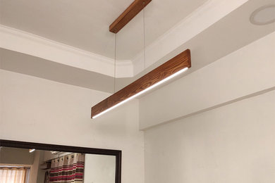 Slimline 36 brown Wooden LED Hanging Light