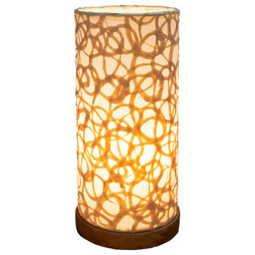 Paper Cylinder Lamp Table Swirl
