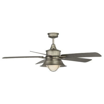 Savoy House 52-625-5AS-242 52``Outdoor Ceiling Fan Hyannis Aged Steel