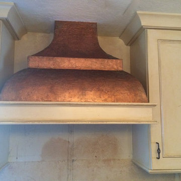 Custom faux "copper" range hood