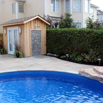 Custom Pool with Diving Rock