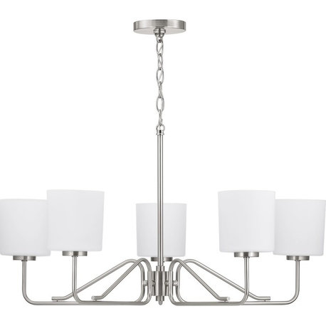 Tobin Collection 5-Light Chandelier, Brushed Nickel