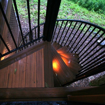Waterfall deck and Rustic Screened Porch