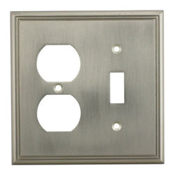 Cosmas - Cosmas Decorative Wall Plates/Outlet Cover, Satin Nickel, 65000 Series - Switch Plates And Outlet Covers