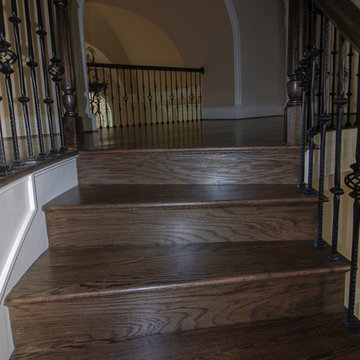 Project #45 | Curved Oak & Wrought Iron Staircase