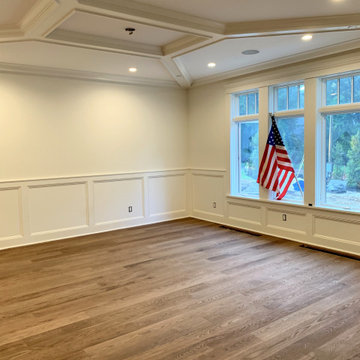 BELLE TERRE:  6" SELECT WHITE OAK INSTALLED & FINISHED W/ CUSTOM STAIN