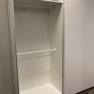 IKEA Pax System with Hasvik Sliding Doors Assembly in a Tight Space - Toronto Co