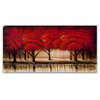 'Parade of Red Trees II' Canvas Art by Rio