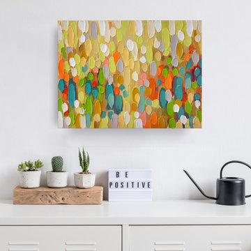 'Color Map' Wrapped Canvas Coastal Wall Art