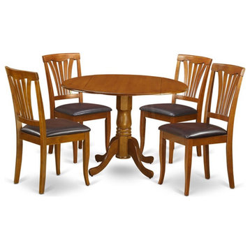 Atlin Designs 3-piece Wood Dining Set in Saddle Brown