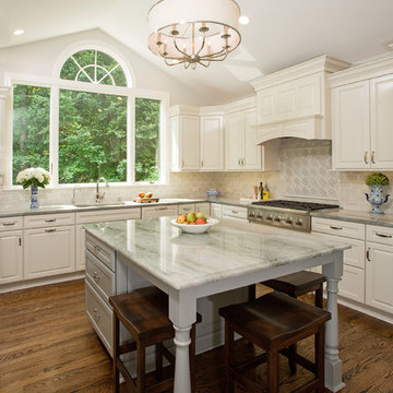 Fairfax Station Elegant Off-White Kitchen