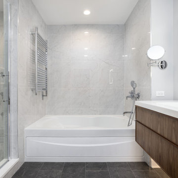 South Loop Bathroom Renovation: A mix of Contemporary and Classic Design