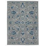 Amer Rugs - Romania Hope Gray Hand-Hooked Wool Area Rug, 5'x8' - This lovely area rug in a classic floral pattern will be an exceptional addition to your home. It is hand-crafted with pride in India using 100% New Zealand wool, providing the highest level of comfort underfoot. Featuring a cotton backing to help prevent sliding and shifting, this rug is perfect for bedrooms, living rooms, and dining rooms alike.