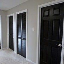 Black doors, white Trim