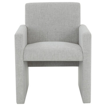 Safavieh Couture Maisey Linen Arm Chair, Light Grey