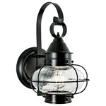 Norwell Lighting - Norwell Lighting 1323-BL-SE Cottage Onion - One Light Small Outdoor Wall Mount - Featuring the rounded shape of an onion, encapsulaCottage Onion One Li Black Seedy Glass *UL: Suitable for wet locations Energy Star Qualified: n/a ADA Certified: n/a  *Number of Lights: Lamp: 1-*Wattage:100w E26 Medium Base bulb(s) *Bulb Included:No *Bulb Type:E26 Medium Base *Finish Type:Black