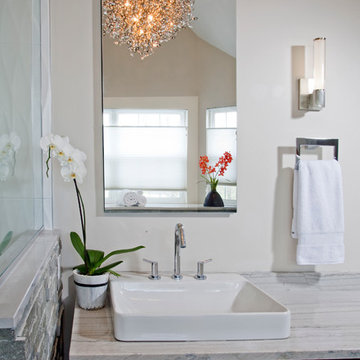 Modern Eclectic Master Bathroom- North Wales, PA