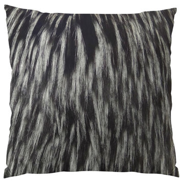 Plutus Wolf Faux Fur Handmade Throw Pillow, Single Sided, 20x20