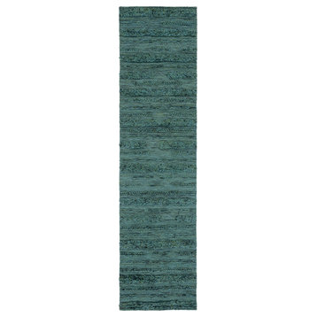 Safavieh Vermont Vrm901Y Solid Color Rug, Dark Green/Black, 2'3"x9'