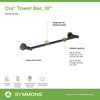 Dia 18 Inch Towel Bar with Mounting Hardware, Matte Black