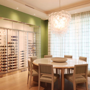 Lakeway Green Cabinet and Wine Wall