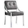 Sunpan 103778 Savoy Dining Chair, Gray Leather