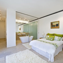 open plan bathroom