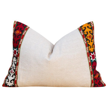 Gina Linen Tribal Border Pillow